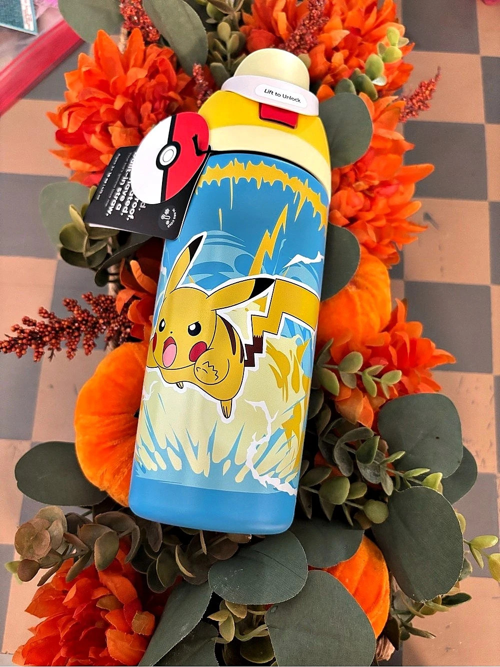Pokémon Pikachu Water Bottle Blue & Yellow NWT